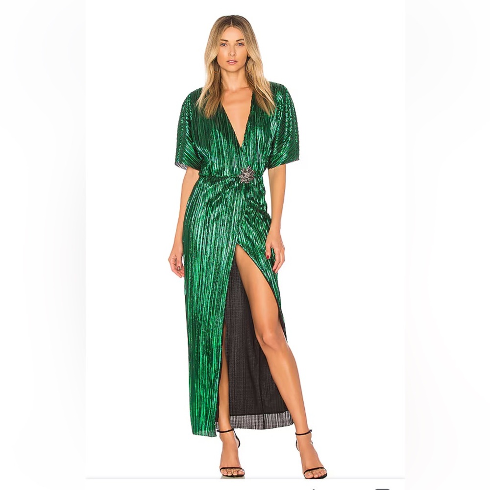House of Harlow 1960 x REVOLVE- SZ XS NWT Sabrina Dress in Emerald Green